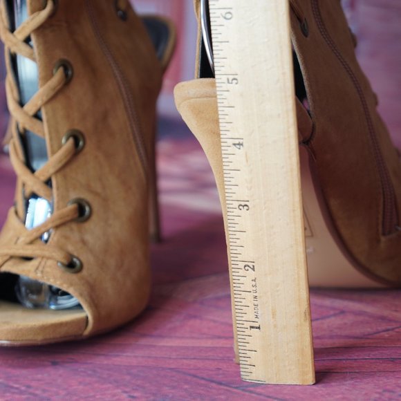 SHOE REPUBLIC NOAH Laceup Knee boot Tan Sz8 - Picture 7 of 14